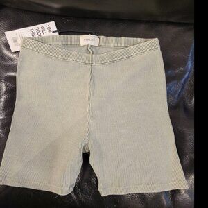 Mikuta The Green Ribbed Biker Shorts NWT